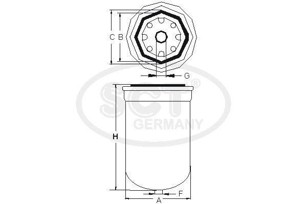 SCT GERMANY kuro filtras ST 6089